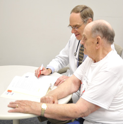 Sandra Gardam, RN with patient