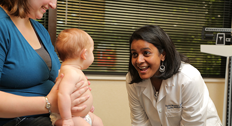 Dr. Niranjan with patient