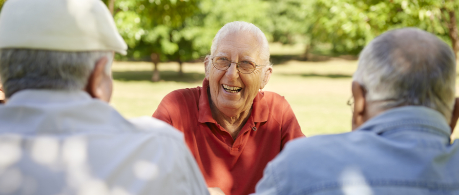 Men laughing