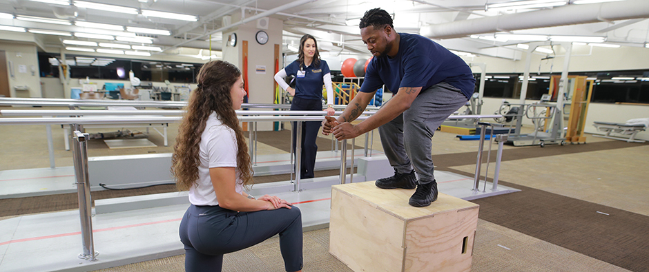 Patient Doing a Box Jump